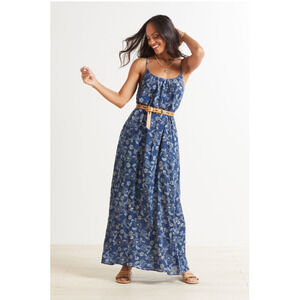 ROAN & RYAN Evereve NWT Blue Willa Floral Maxi Dress // XS